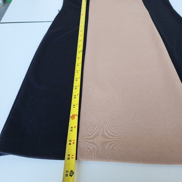 SPENCE Women's Dress Colorblock Tan Black Sheath Panel Detail Sleveless Sz 8 - Picture 6 of 12